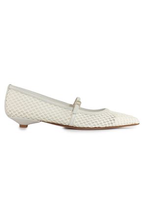 Ballerina in perforated cream-colored fabric SERGIO LEVANTESI | FLORAPANNA